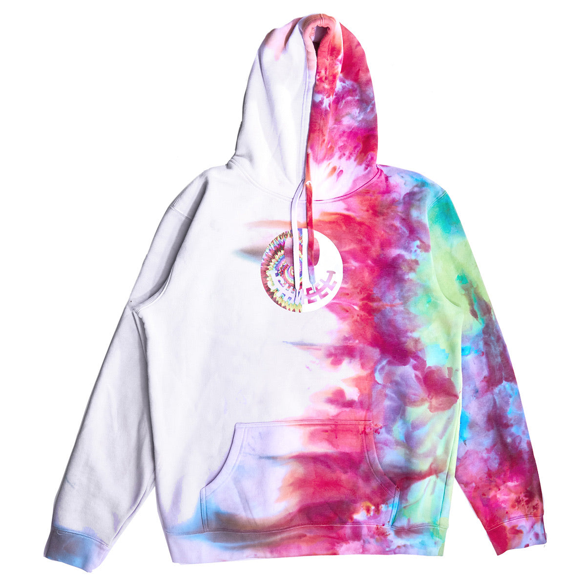 Half N Half Double Tie Dye Hoodie