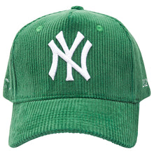 Load image into Gallery viewer, Green Corduroy NY Logo Hat