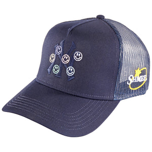 Navy Smiley NY Logo Trucker Hat