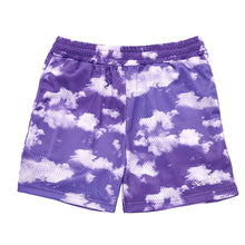 Load image into Gallery viewer, Sleepy Hallow Purple Cloud Mesh Shorts