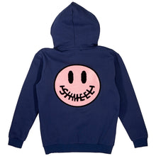 Load image into Gallery viewer, Chennile Patch Smiley Hooded Sweatshirt