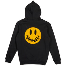 Load image into Gallery viewer, Chennile Patch Smiley Hooded Sweatshirt